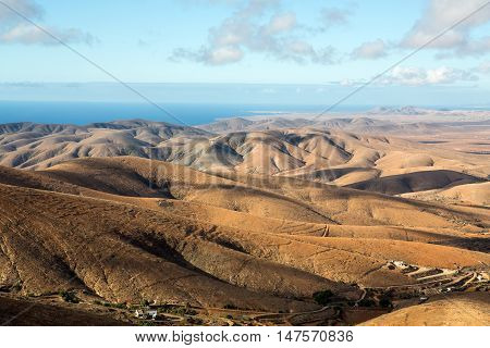 Morro Velosa Pointview - unique views over the wonderful landscape of the north-central region of the island. Fuerteventura Canary Island Spain