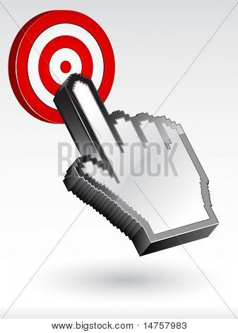3D vettoriale di Internet e web cursore illustrato