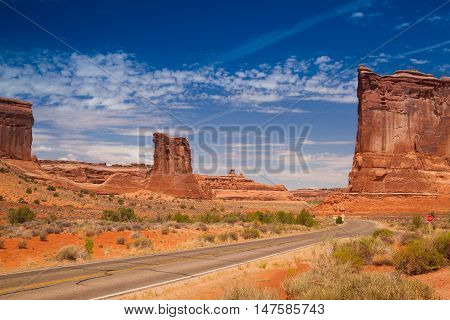 Scenes from famous Arches National Park MoabUtahUSA