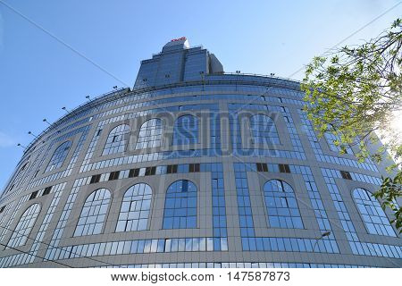 Moscow, Russia -03 June 2016. The administrative complex of OAO Russian Railways on the street Kalanchevskaya