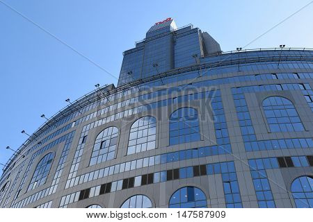 Moscow, Russia -03 June 2016. The administrative complex of OAO Russian Railways on the street Kalanchevskaya