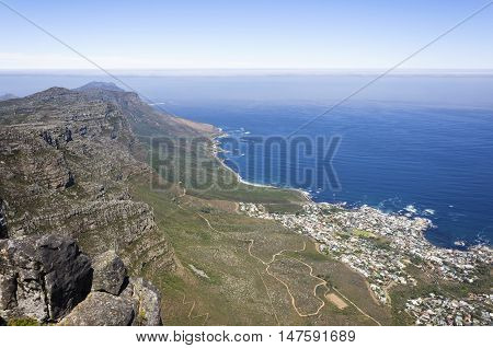 The seaside scenery with blue skyt, Capetown, South Africa