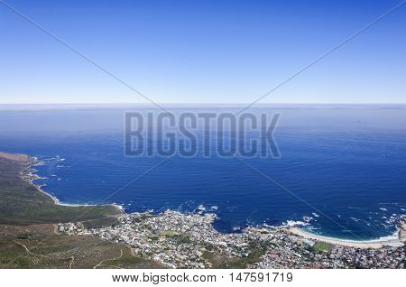 The seaside scenery with blue skyt, Capetown, South Africa