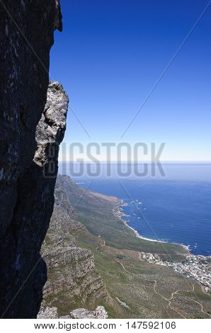 The seaside scenery with blue skyt, Capetown, South Africa