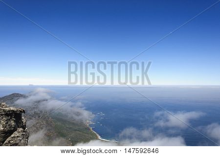 The seaside scenery with blue sky, Capetown,South Africa