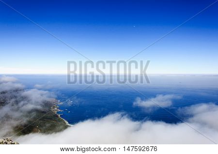 The seaside scenery with blue sky, Capetown,South Africa