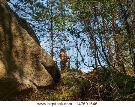 Rocks Tustan are an attractive tourist destination in the Carpathian mountains