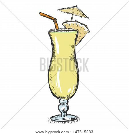Vector Color Sketch Pinot Colada