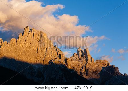 High Mountain At Twilight