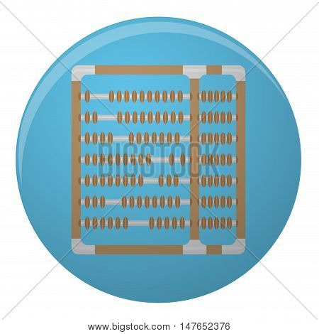 Icon mobile app abacus design flat. Abacus icon for counting accounting and calculate old abacus for finance. Vector illustration