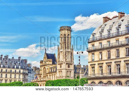 Saint-germain L'auxerrois Church  Is Situated Near Louvre Museum. It's Construction In Roman, Gothic