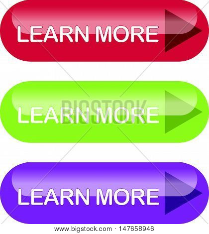 Colorful Set of Shiny Learn More Button