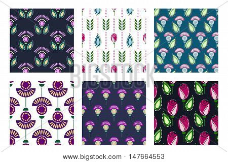 Vector Set Of Seamless Patterns