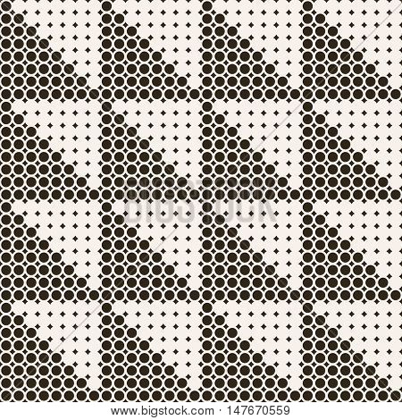 Seamless pattern. Classic abstract geometric background. Infinitely repeating geometrical texture consisting of small rhombuses dots dotted grids triangles. Vector element of graphical design