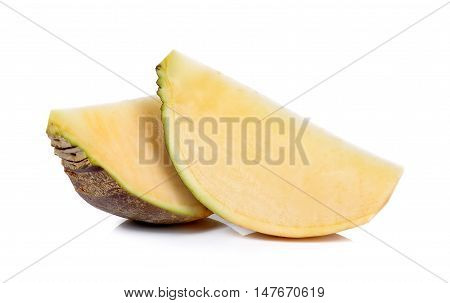 Slice Of Swede Isolated On The White Background