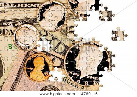 Puzzle dokonalé uncirculated americké měny