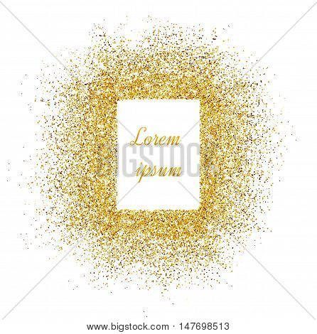 Abstract gold background. Gold background for card. Gold glitter.