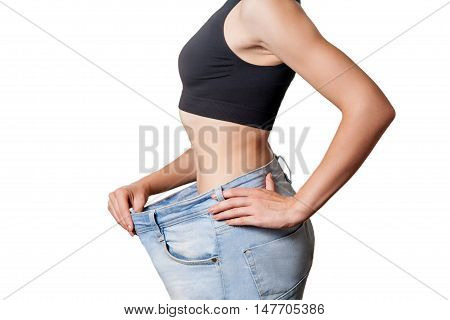 Diet Concept And Hanppy Woman