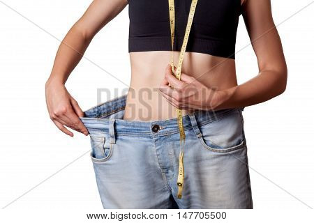 Diet Concept And Hanppy Woman