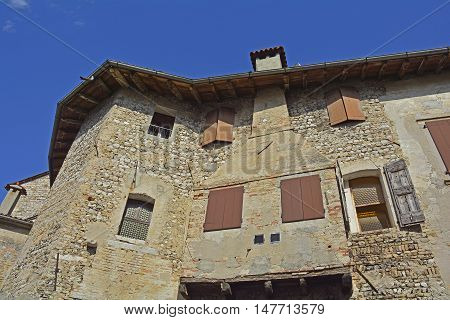 An historic old building in the small Italian town of Valvasone in Friuli Venezia Giulia.