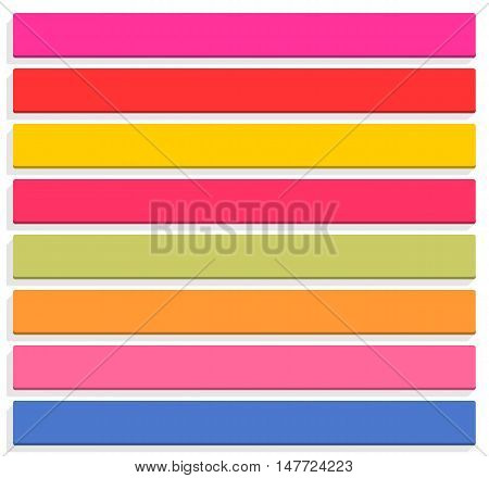 Flat blank icon square empty internet color button on white background. Vector illustration web design element save in 8 eps