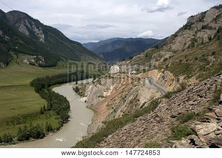 Valley of river Chuya in Altai mountains, Chibit, Russia