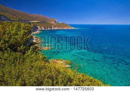 Stunning Coastline View Near Licciola, Corsica Island, France, Europe.