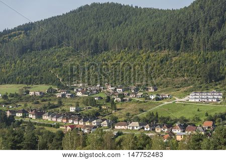 Autumn Time Near Mnisek Nad Hnilcom Small Town
