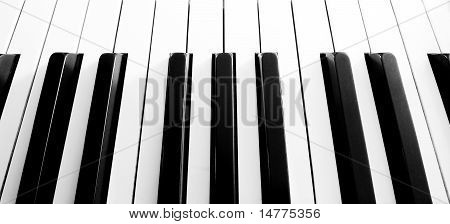 Close Up Shot Of Piano Keyboard