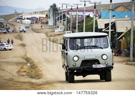 BAIKAL LAKE, OLKHON ISLAND, RUSSIA - 7 JULY, 2016: Khuzhir Village on Olkhon Island, Siberia, Russian Federation