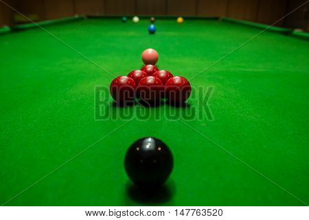 Snooker ball on snooker table, game on table, International sport