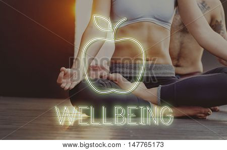 Wellbeing Healthy Yoga Active Concpt