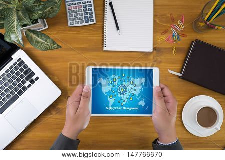 Scm Supply Chain Management Concept