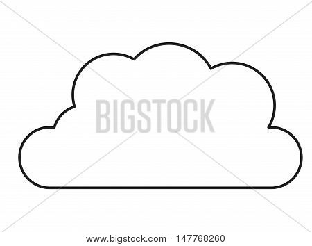 Cloud icon. Sky nature and weather temperature heme. Isolated design. Vector illustration