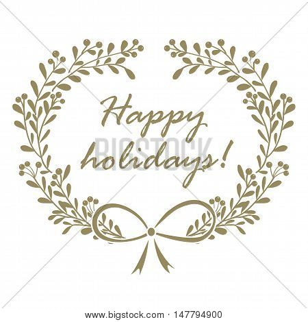 Christmas greeting or invitation decorated card. Vector illustration
