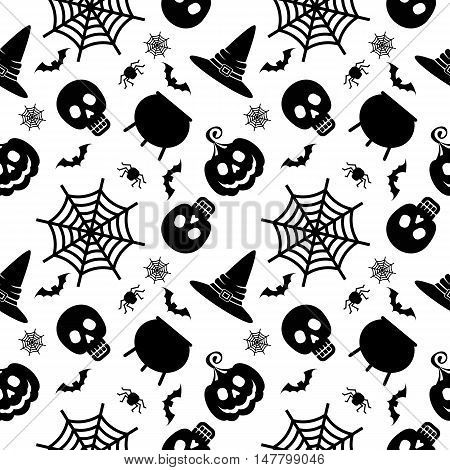 Halloween Pattern Black