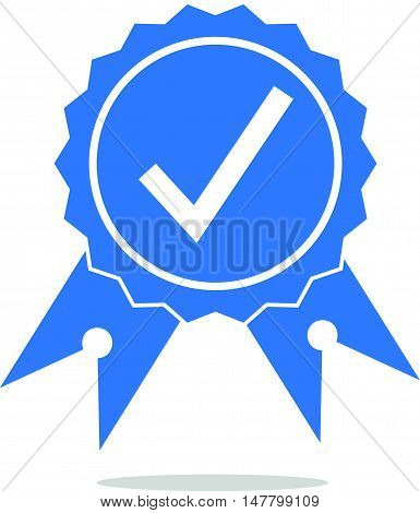 Simple and Flat Approved or Certified or Yes Icon