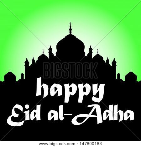 Happy Eid Al Adha or Eid Mubarak Greeting Card