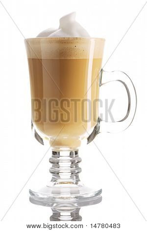Latte Kaffee, isolated on white