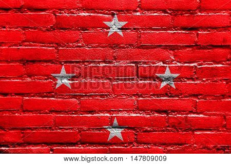 Flag Of Londrina, Brazil, Painted On Brick Wall