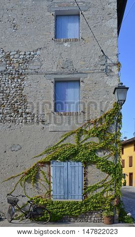 An historic old building in the small Italian town of Valvasone in Friuli Venezia Giulia.