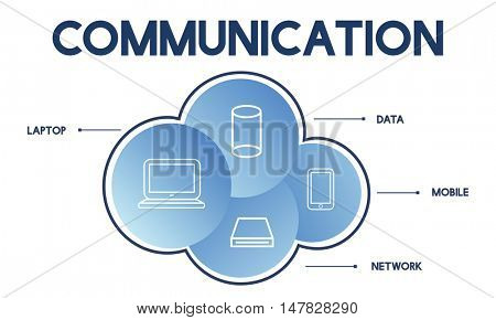 Communication Cloud Network Connection Concept