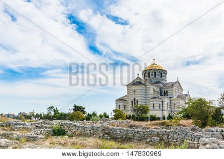 St. Vladimir's ancient Cathedral in Chersonese Sevastopol Crimea Russia September 13 2016