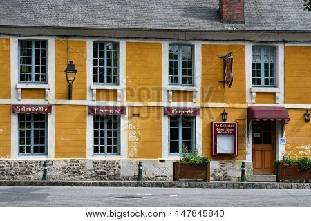Saint Wandrille Rancon France - june 22 2016 : the village centre