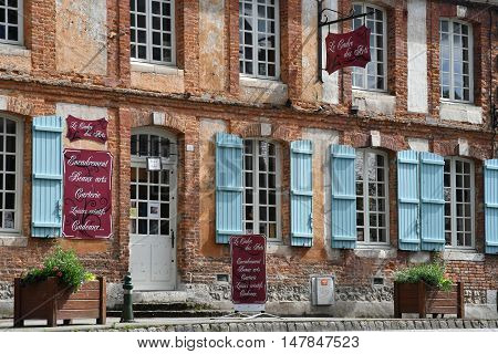 Saint Wandrille Rancon France - june 22 2016 : the village centre
