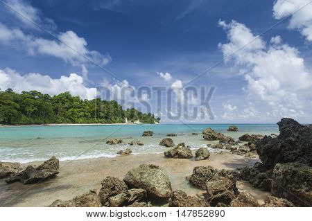 Havelock Island Blue Sky With White Clouds, Andaman Islands, India