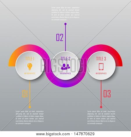 Modern design infographic timeline template. Infographic can be used for chart, diagram, web design, workflow layout