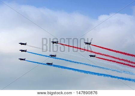 Aerobatic Team In Action