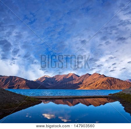 Pangong Tso Lake In Ladakh, India