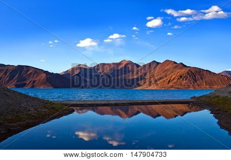 Pangong Tso Lake In Ladakh, India